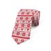 Christmas Necktie, Nordic Borders, Dress Tie, 3.7", Orange White, by Ambesonne