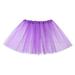ZIYIXIN Girls Solid Color Party Dance 3 Layers Princess Ballet Tulle Tutu Skirt Wedding Prom Rockabilly Mini Dress