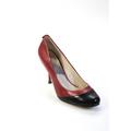 Pre-ownedMichael Michael Kors Womens Stiletto Heel Cap Toe Pumps Red Black Leather 7.5 M