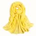 Outtop Women'S Scarf Solid Color Chiffon Scarf Silk Scarf Yellow