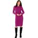 Woman Within Women's Plus Size Cable Knit Sweater Dress