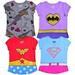 Warner Bros. Superhero Girl's 4 Pack Short Sleeves Tee Shirt Set for Toddlers