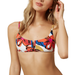 O'Neill WHITE Juniors' Gala Printed V-Wire Bralette Bikini Swim Top, US Medium