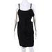 Pre-ownedNanette Lepore Womens Back Zip Scoop Neck Mini Sheath Dress Black Silk Size 6