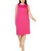 Betsey Johnson Womens Plus Sleeveless Midi Sheath Dress