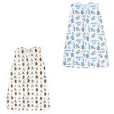 Luvable friends Baby Boy and Girl Jersey Cotton Sleeping Bag, 2 Pack, Be Brave and Boy Jungle, 12-18 Months