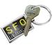 NEONBLOND Keychain SFO Airport Code for San Francisco