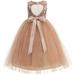 Heart Cutout Sequin Flower Girl Dress Special Occasion Dresses 172seq