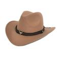 Flmtop Hat Wide Brim Strap Comfortable Wide Brim Cowboy Hat for Home