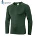 ZDMATHE Quick-drying Fitness Long Sleeve Men's Tshirt Stretch Tight Sports Running Training Suit Breathable Sweat-wicking T-shirt Top