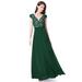 Ever-Pretty Womens V-Neck Long Formal Evening Party Dresses for Women 07344 Dark Green US4