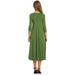 Plus Size Women Long Sleeve Shirt Long Maxi Dress Casual Plain Loose Tunic Flared Swing Skater Midi Dress S-3XL