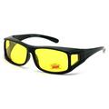 Polarized Fit-Over Night Driving Sunglasses 63mm and 65mm Fitover Anti-Glare - Yellow Lens Fitover 60mm UNISEX