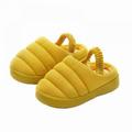 Cute Plush Slippers for Toddlers Boys Girls Hook & loop closure Non Slip Warm Soft Fluffy Kids House Shoes with Rubber Sole Indoor & Outdoor Bedroom