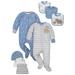 Wonder Nation Baby Boy Sleep 'N Play, Cap, and Bib Set, 8-Piece