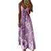 VEAREAR summer dress Polyester Floral Print Large Swing Plus Size Purple,Maternity,Maxi,Plus size,Beach,party