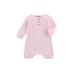 Newborn Baby Boy Girl Long Sleeve Solid Color Loose Cotton Romper Jumpsuit Baby Clothes