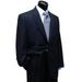 Mens 2 Button Dark Navy Blue Suit For Men Super 100s Wool , Single Breasted And Pleated Business ~ Wedding 2 Piece Side Vented 2 Piece Suits For Men