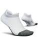 Feetures Elite Light Cushion No Show Tab Sock Solid (Medium, White)