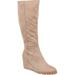 Women's Journee Collection Parker Extra Wide Calf Wedge Knee High Boot