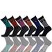 Stars & Stripes Men's Dress Socks Cotton Blend Colorful (Size 10-13) 6 Assorted Pairs