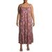 Terra & Sky Women's Plus Size Sleeveless Tiered Maxi Dress