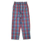 Mens Red Blue Madras Plaid Woven Lounge Pants Sleep Pants Pajama Bottoms
