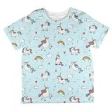 Flying Unicorn Unicorns Sky Repeat Pattern All Over Toddler T Shirt Sky 4T