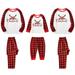 Actoyo 2PCS Set Family Matching Christmas Reindeer Antler Plaid Pajamas Adult Kids Nightwear Sleepwear Pyjamas PJs - Men M