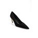 Good American Womens Slip On High Heel Pointed Toe Pumps Black Suede Size 9
