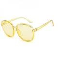 Wild oval frame transparent colorless transparent jelly fashion sunglasses for ladies