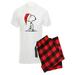 CafePress - Snoopy Santa Pajamas - Men's Light Pajamas