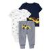 Child of Mine by Carter's Baby Boy Short Sleeve Shirt, Bodysuit and Pant Outfit Set, 3-Piece (0-24 Months)