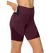 Avamo High Waist Workout Yoga Shorts for Women Tummy Control Running Athletic Fitness Pants Ladies Running Sports Workout Gym Athletic Wear Sports Gym Shorts Pockets