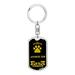 Dog Dad Gift Japanese Chin Swivel Keychain Stainless Steel or 18k Gold