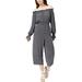 MICHAEL Michael Kors Womens Printed Long Sleeves Jumpsuit B/W M