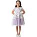 Sweet Kids Lavender Jasmine Leaf Lace Peplum Easter Dress Big Girls