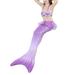 CVLIFE 3PCS Baby Girls Swimsuits Mermaid Tail Swimmable Bikini Set Beachwear Party Summer Holiday Kids Children Swimming Costumes 2-13Year