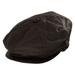 Waxed Cotton Newsboy Cap - L - Brown