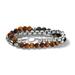 Bulova Men's Classic Wrap Tiger's Eye and Lava Bead Chain Bracelet in Stainless Steel - 8.0" J96B023L