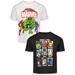 Marvel Avengers Toddler Boys 2 Pack Short Sleeve Graphic T-Shirt Black-White 5T