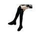 LUXUR Women's Knee High Boot Flat Heel Zipper Riding Boots Lace Up Combat Boot