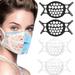 7 inch 3D Mask Bracket With Hook up Silicone Face Guard Inner Support Frame for More Breathing Space,Protect Makeup,Large size(5 pcs)