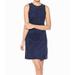 Jessica Simpson NEW Navy Blue Womens Size 12 Faux-Suede Sheath Dress