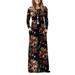 Women's long sleeve loose sleeveless Maxi pocket dress casual dress By DEARCASE1630