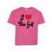 Inktastic I Love Disc Golf Teen Short Sleeve T-Shirt Unisex Retro Heather Pink L