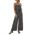 UKAP Women Summer Beach Jumpsuit Bandeau Boob Backless Jumpsuit Loose Wide Leg Trousers Romper Playsuit