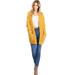 Love Tree Women's Juniors Cozy Soft Cable Knit Cardigan (S, Mustard)