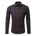 Cotton Shirt for Men Long Sleeve Casual Button Up Plaid Shirt Soft Outdoor Shirts Workshirt Red Black Green White Blue Basic Fall Tops