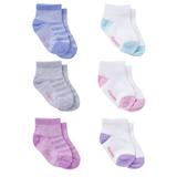 Hanes Infant Baby & Toddler Girls' Our Softest Ankle Socks, 6 Pack